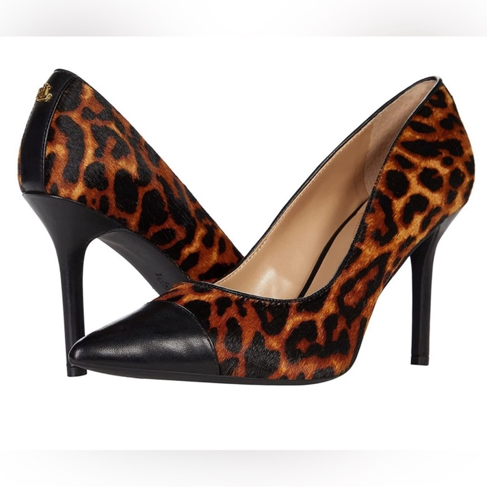 Lauren Ralph Lauren Lindella Leather Pump 6 Leopard
